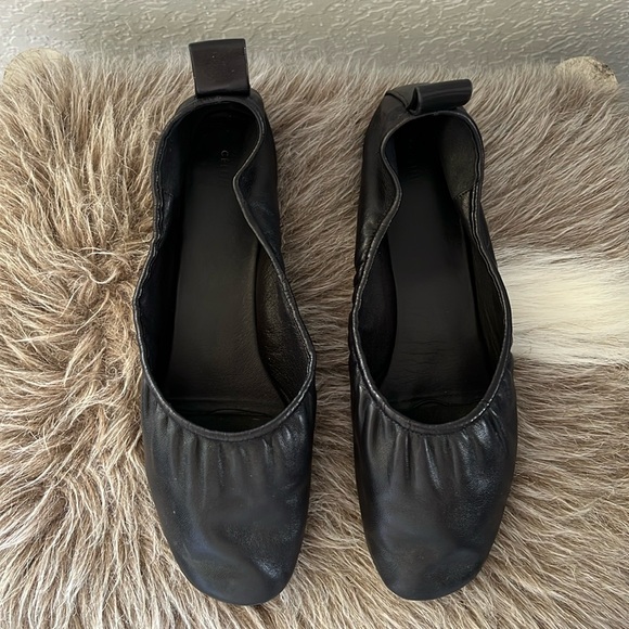 Celine Black Leather Flats - Picture 1 of 15